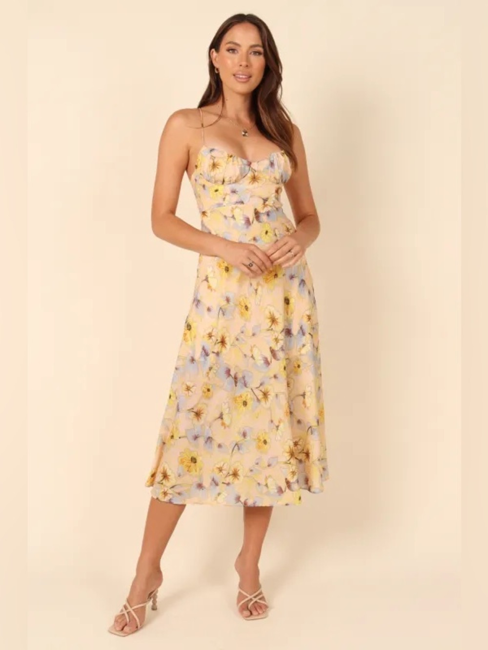 Petal & Pup Floral Maxi Dress - Yellow and Blue - Picture 4 of 4